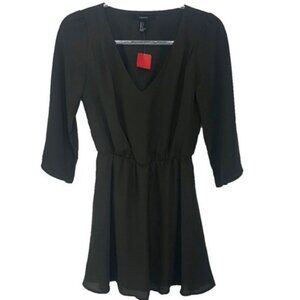 Forever 21 Hunter Green V-Neck Mini Dress
